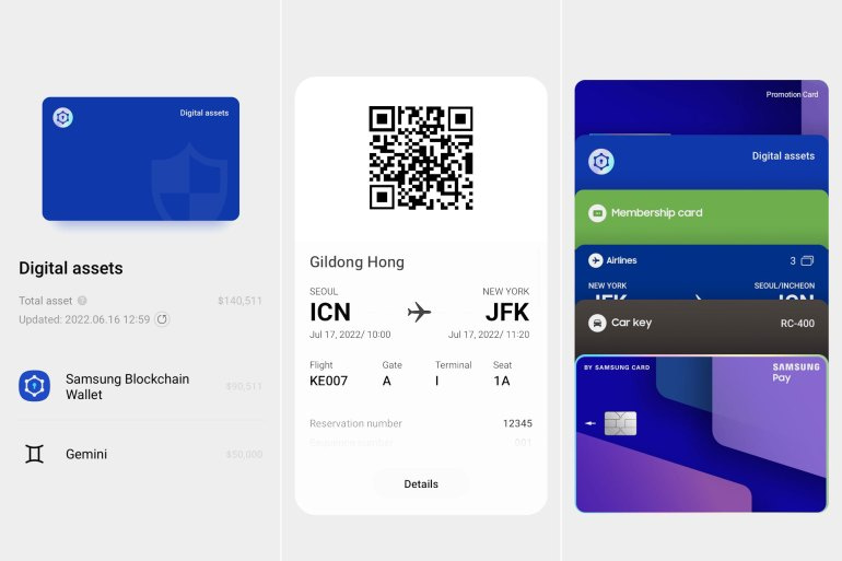 Samsung describes its digital wallet as an easy, fast and secure way for users who want to organize and access important documents and identification cards