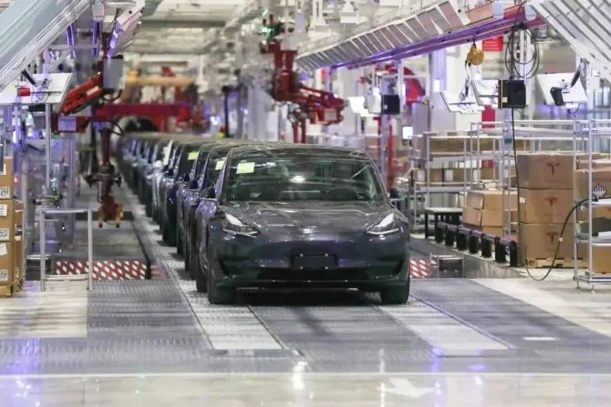 Tesla Shanghai Gigafactory Production Line